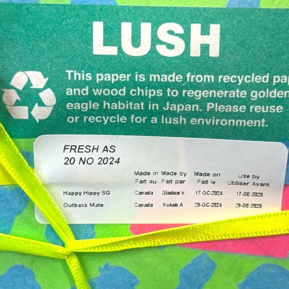 Lush Fresh As Gift: Happy Hippy Shower Gel & Outback Mate Soap Citrus Minty NWT - Picture 9 of 9